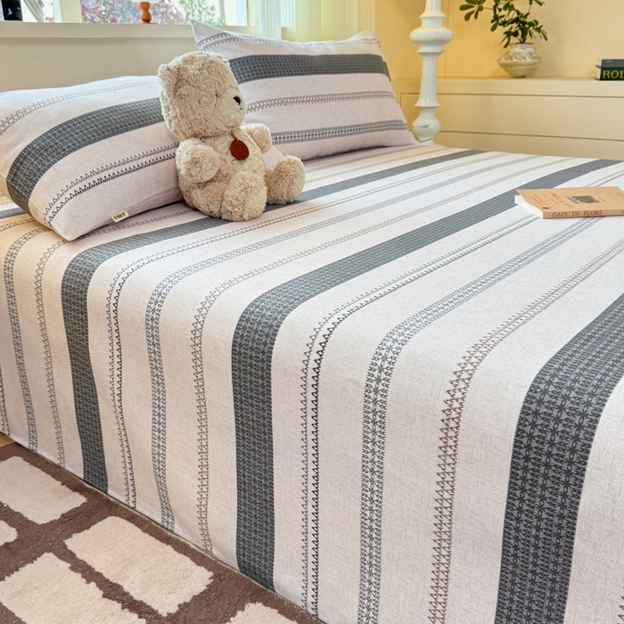 91家纺网 家纺一手货源 找家纺 红日子纺织品 2026新款老粗布原棉床单单床单床单单件 墨痕