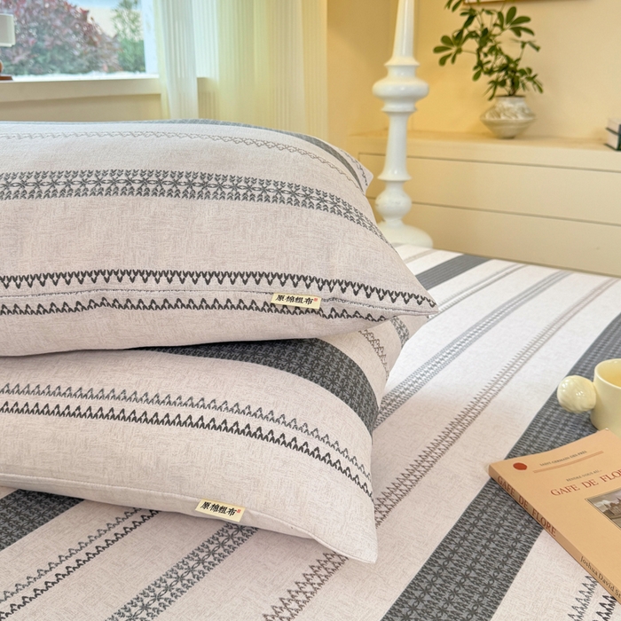 91家纺网 家纺一手货源 找家纺 红日子纺织品 2026新款老粗布原棉床单单床单床单单件 墨痕