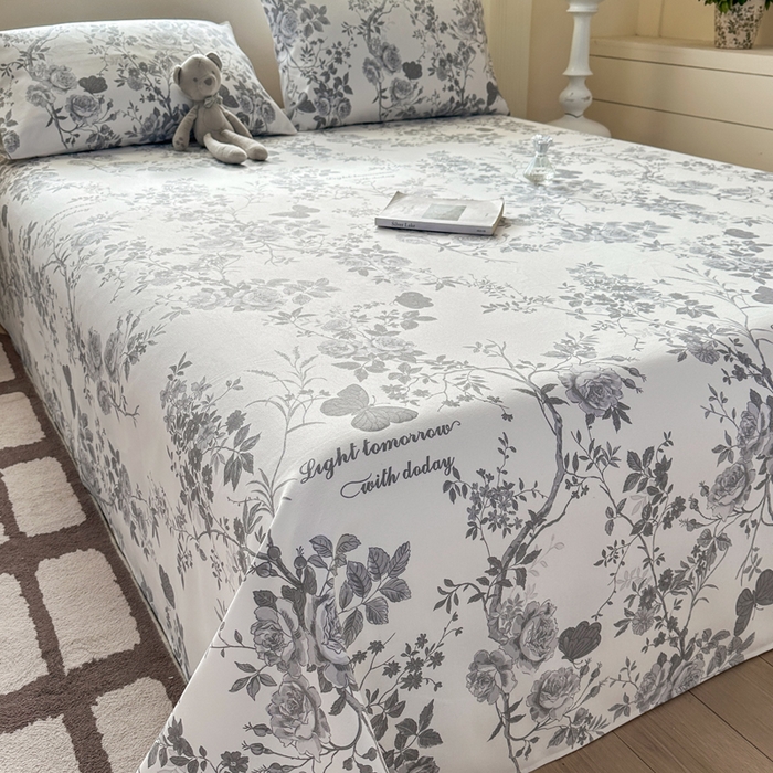 91家纺网 家纺一手货源 找家纺 红日子纺织品 2026新款老粗布原棉床单单床单床单单件 墨玫