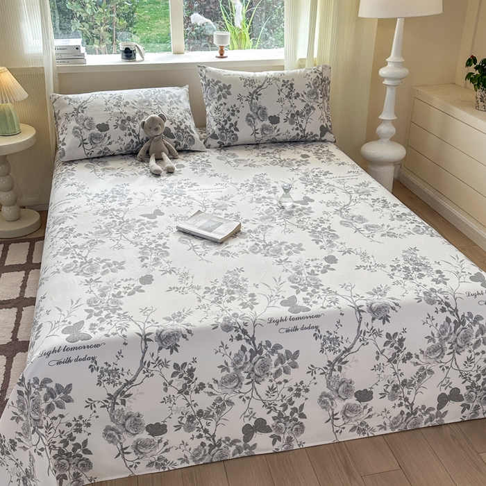 91家纺网 家纺一手货源 找家纺 红日子纺织品 2026新款老粗布原棉床单单床单床单单件 墨玫