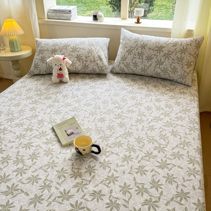 91家纺网 家纺一手货源 找家纺 红日子纺织品 2026新款老粗布原棉床单单床单床单单件 青叶