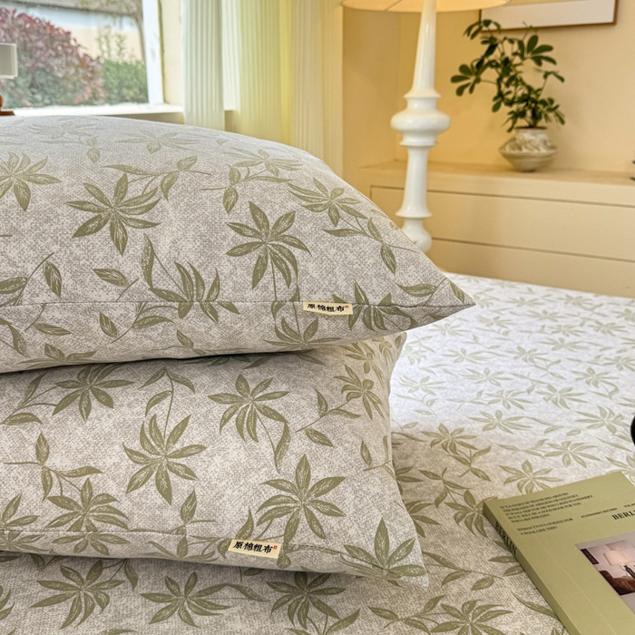 91家纺网 家纺一手货源 找家纺 红日子纺织品 2026新款老粗布原棉床单单床单床单单件 青叶