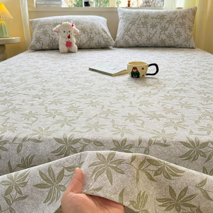 91家纺网 家纺一手货源 找家纺 红日子纺织品 2026新款老粗布原棉床单单床单床单单件 青叶