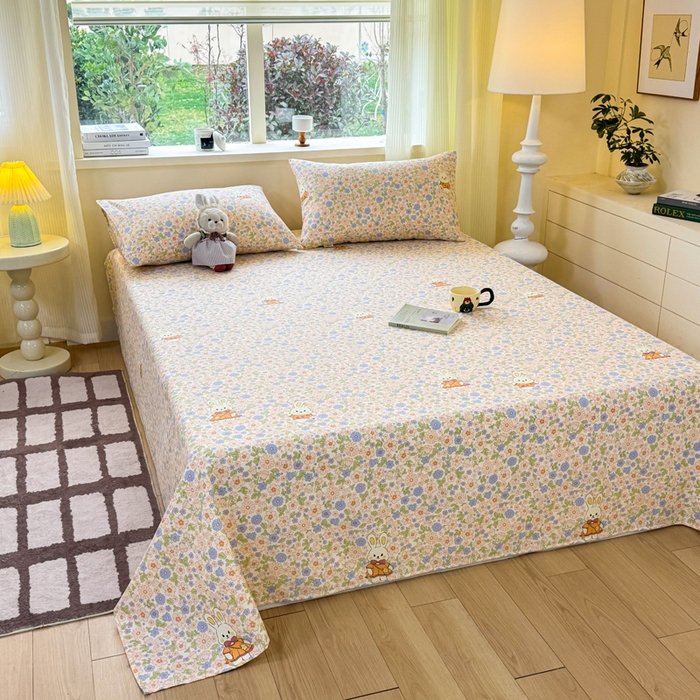 91家纺网 家纺一手货源 找家纺 红日子纺织品 2026新款老粗布原棉床单单床单床单单件 晴野