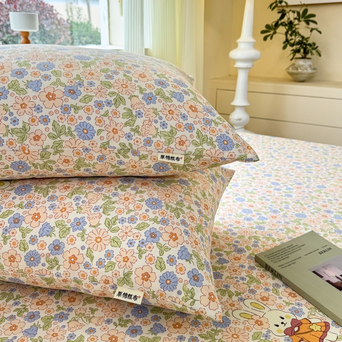 91家纺网 家纺一手货源 找家纺 红日子纺织品 2026新款老粗布原棉床单单床单床单单件 晴野