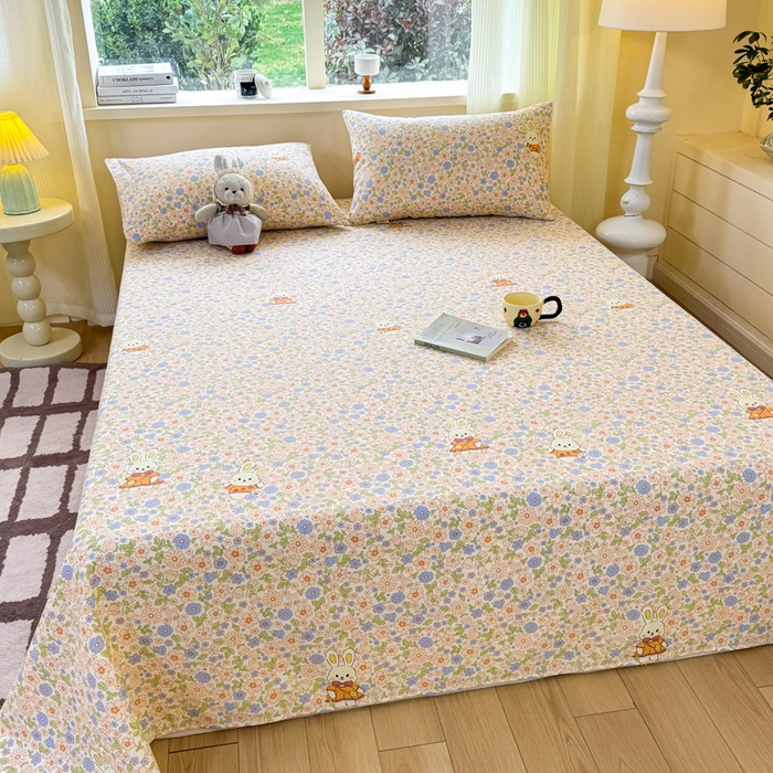 91家纺网 家纺一手货源 找家纺 红日子纺织品 2026新款老粗布原棉床单单床单床单单件 晴野