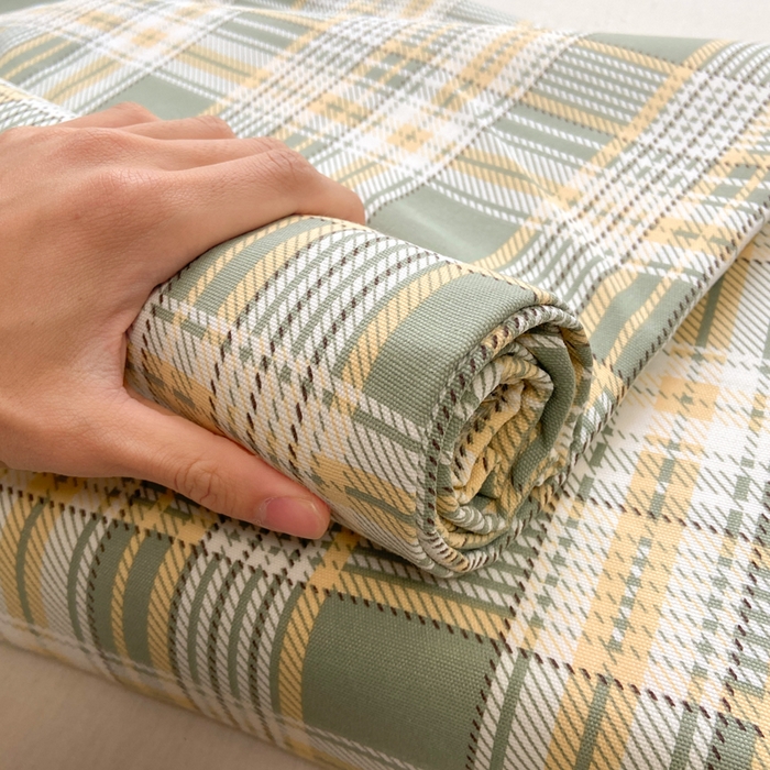 91家纺网 家纺一手货源 找家纺 红日子纺织品 2026新款老粗布原棉床单单床单床单单件 秋格