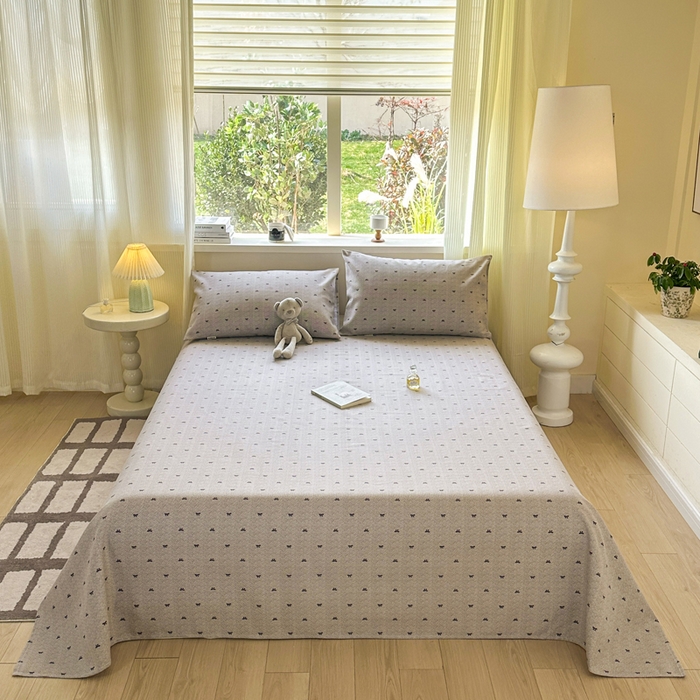 91家纺网 家纺一手货源 找家纺 红日子纺织品 2026新款老粗布原棉床单单床单床单单件 星茅