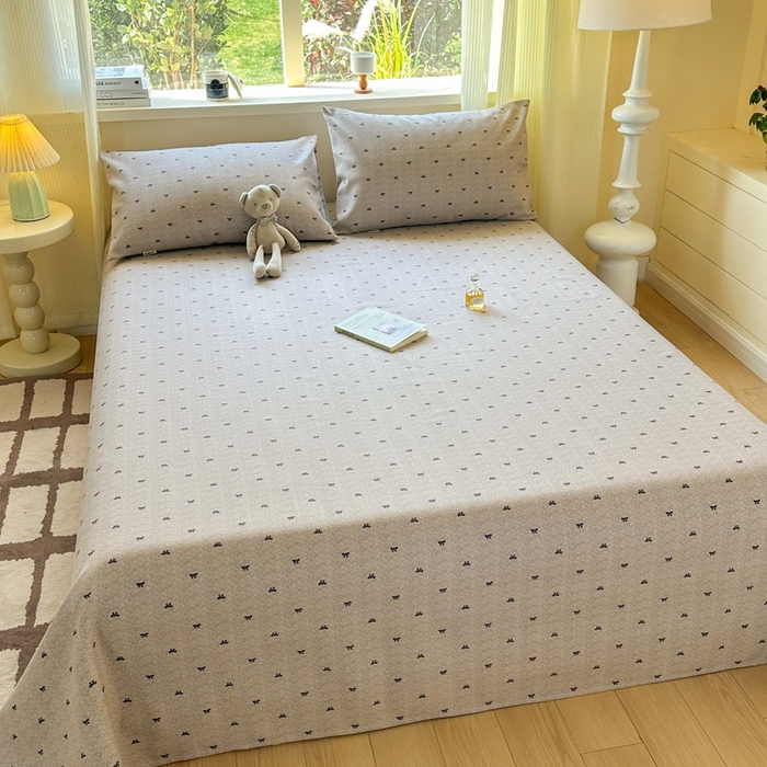 91家纺网 家纺一手货源 找家纺 红日子纺织品 2026新款老粗布原棉床单单床单床单单件 星茅