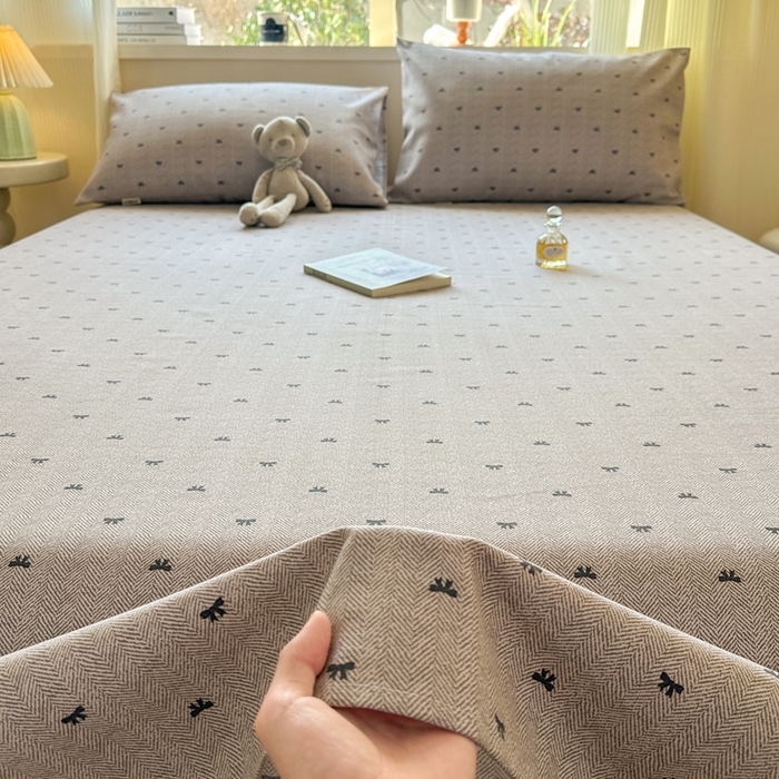 91家纺网 家纺一手货源 找家纺 红日子纺织品 2026新款老粗布原棉床单单床单床单单件 星茅