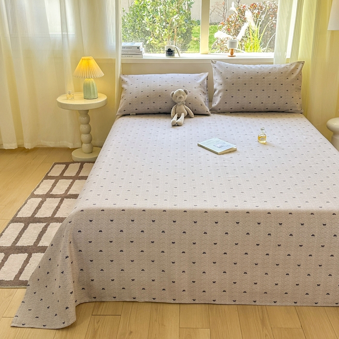 91家纺网 家纺一手货源 找家纺 红日子纺织品 2026新款老粗布原棉床单单床单床单单件 星茅