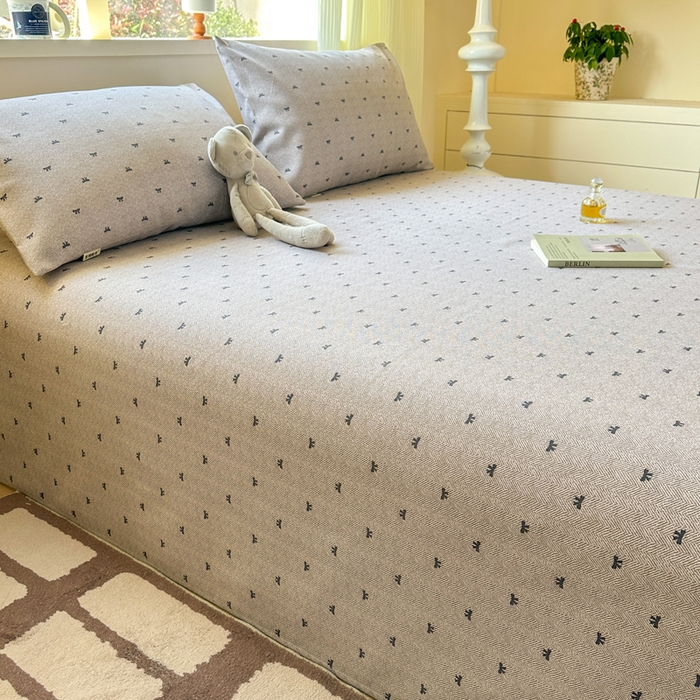 91家纺网 家纺一手货源 找家纺 红日子纺织品 2026新款老粗布原棉床单单床单床单单件 星茅