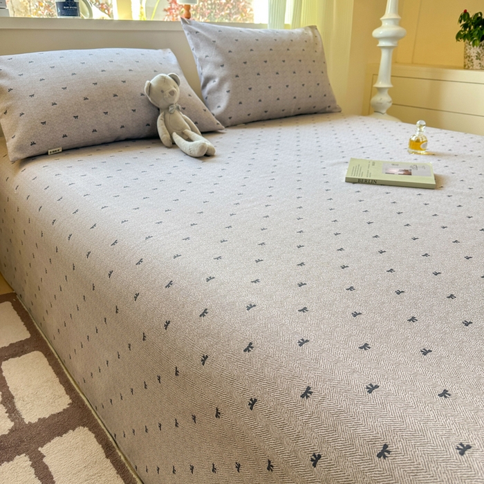 91家纺网 家纺一手货源 找家纺 红日子纺织品 2026新款老粗布原棉床单单床单床单单件 星茅