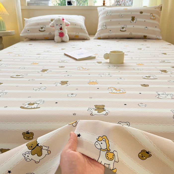 91家纺网 家纺一手货源 找家纺 红日子纺织品 2026新款老粗布原棉床单单床单床单单件 熊棠