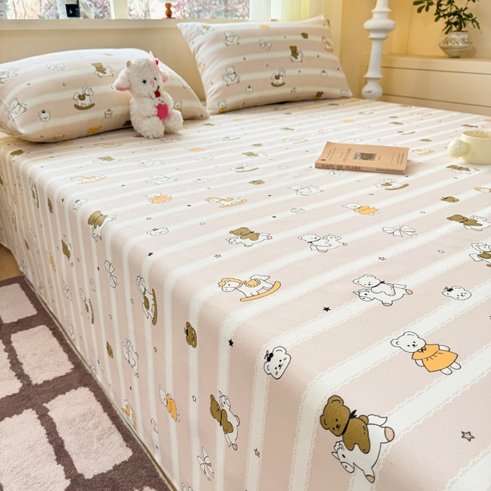 91家纺网 家纺一手货源 找家纺 红日子纺织品 2026新款老粗布原棉床单单床单床单单件 熊棠