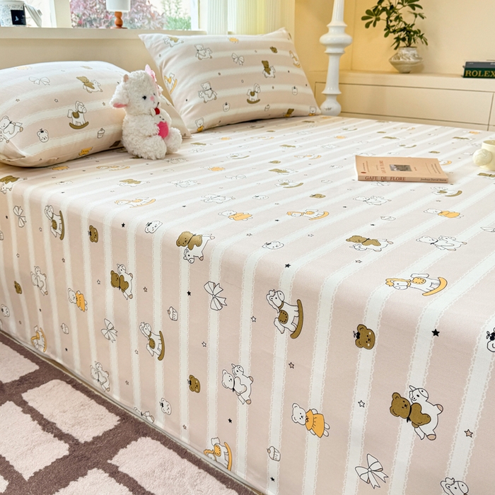 91家纺网 家纺一手货源 找家纺 红日子纺织品 2026新款老粗布原棉床单单床单床单单件 熊棠