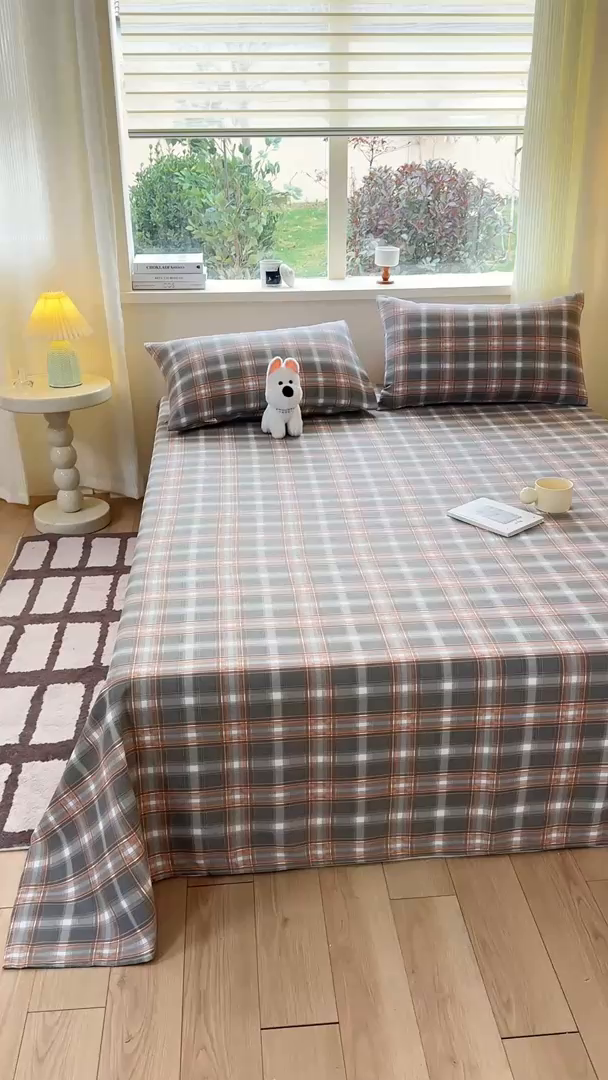 91家纺网 家纺一手货源 找家纺 红日子纺织品 2026新款老粗布原棉床单单床单床单单件 序章