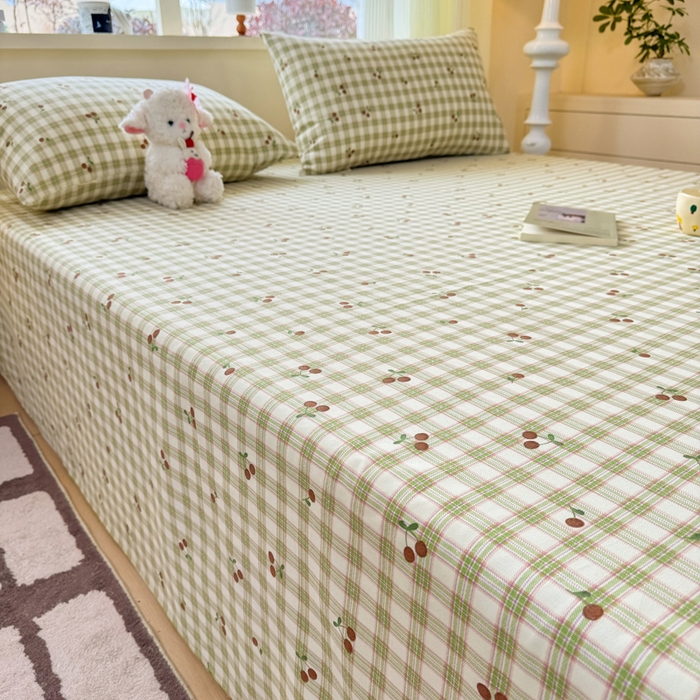 91家纺网 家纺一手货源 找家纺 红日子纺织品 2026新款老粗布原棉床单单床单床单单件 樱格