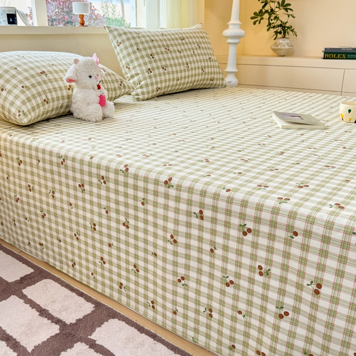 91家纺网 家纺一手货源 找家纺 红日子纺织品 2026新款老粗布原棉床单单床单床单单件 樱格