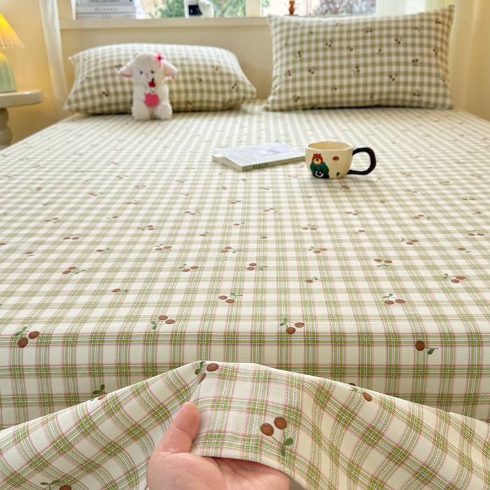 91家纺网 家纺一手货源 找家纺 红日子纺织品 2026新款老粗布原棉床单单床单床单单件 樱格