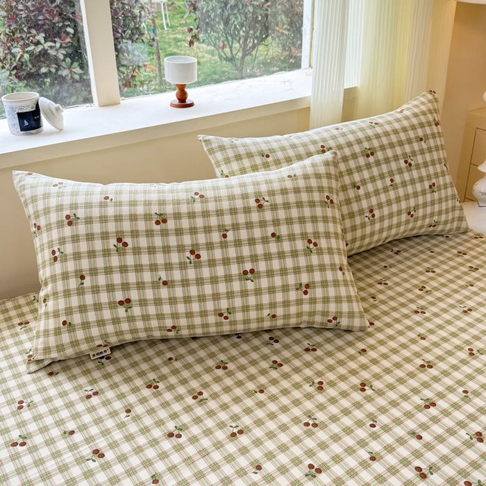 91家纺网 家纺一手货源 找家纺 红日子纺织品 2026新款老粗布原棉床单单床单床单单件 樱格