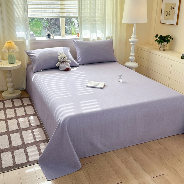 91家纺网 家纺一手货源 找家纺 红日子纺织品 2026新款老粗布原棉床单单床单床单单件 紫织