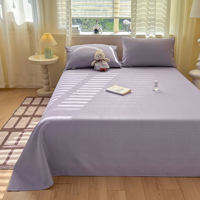 91家纺网 家纺一手货源 找家纺 红日子纺织品 2026新款老粗布原棉床单单床单床单单件 紫织