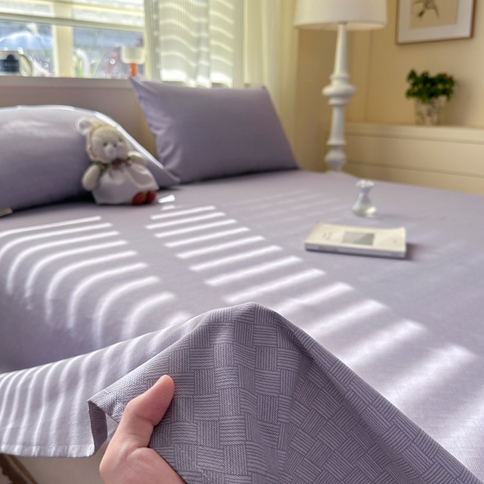 91家纺网 家纺一手货源 找家纺 红日子纺织品 2026新款老粗布原棉床单单床单床单单件 紫织