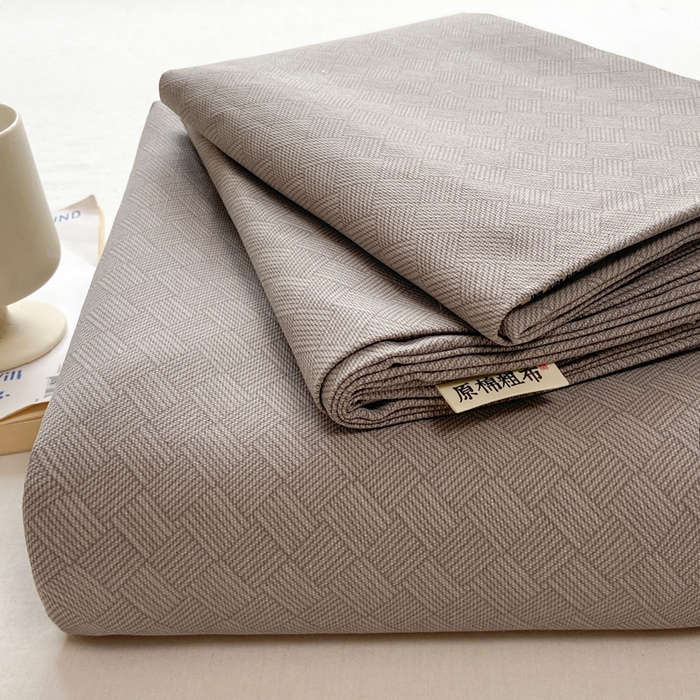 红日子纺织品 2026新款老粗布原棉床单单床单床单单件 棕柯