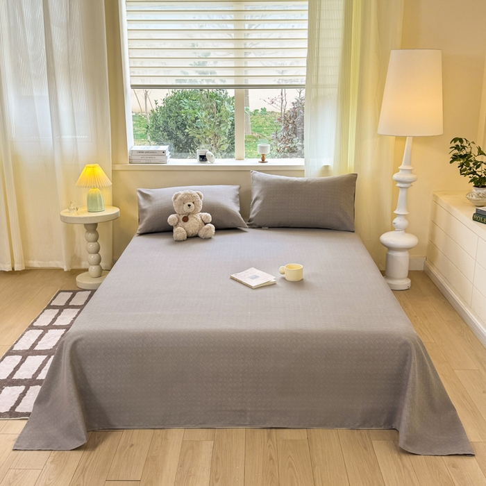 91家纺网 家纺一手货源 找家纺 红日子纺织品 2026新款老粗布原棉床单单床单床单单件 棕柯