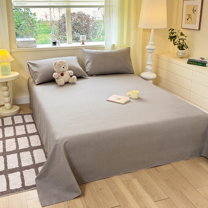 91家纺网 家纺一手货源 找家纺 红日子纺织品 2026新款老粗布原棉床单单床单床单单件 棕柯