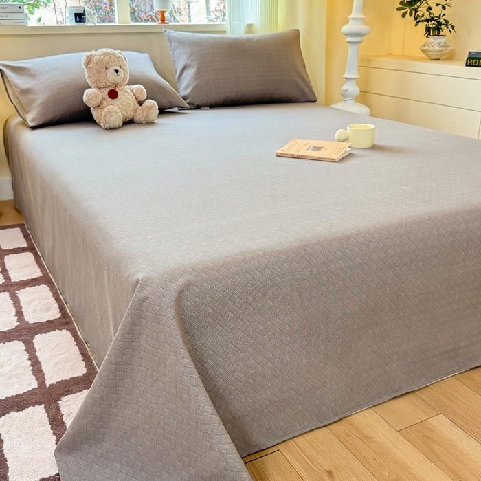 91家纺网 家纺一手货源 找家纺 红日子纺织品 2026新款老粗布原棉床单单床单床单单件 棕柯