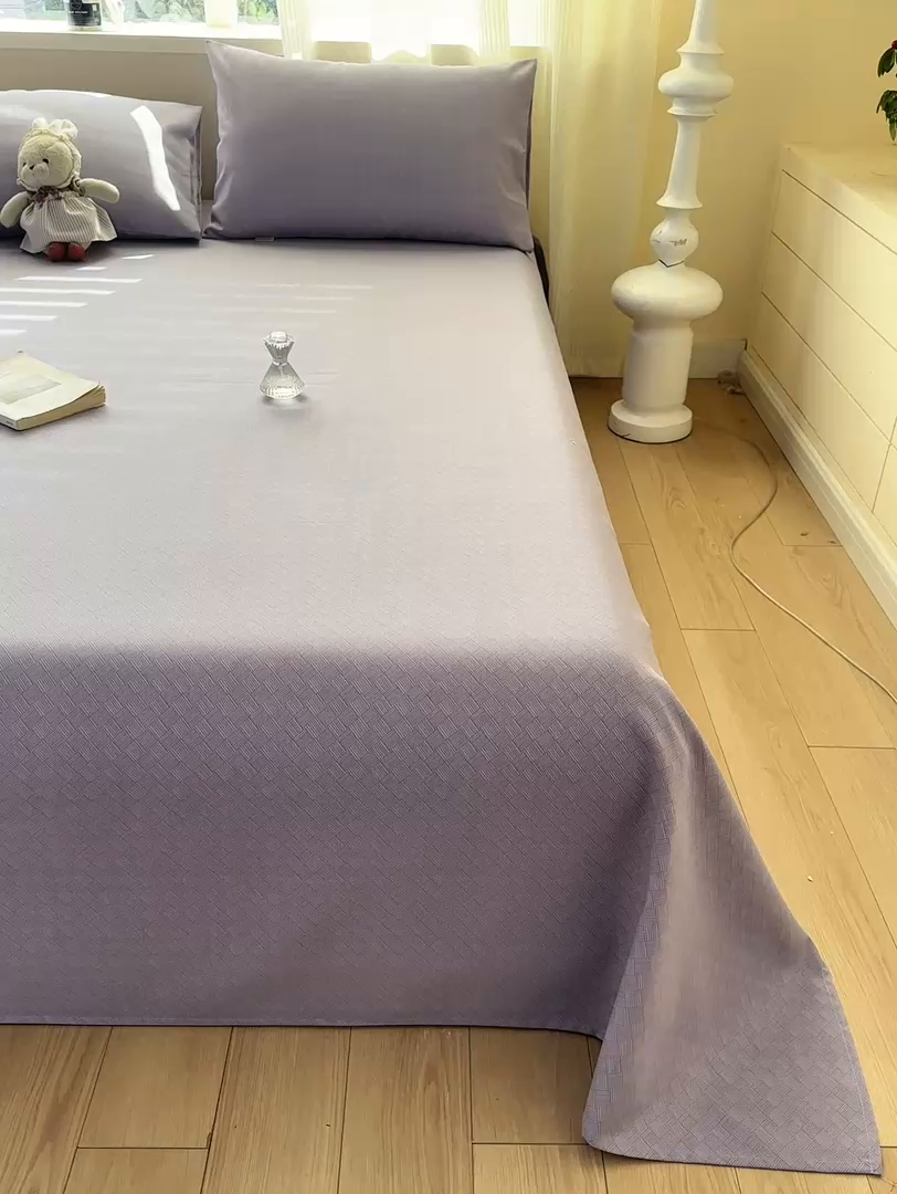 91家纺网 家纺一手货源 找家纺 红日子纺织品 2026新款老粗布原棉床单单床单床单单件 棕柯