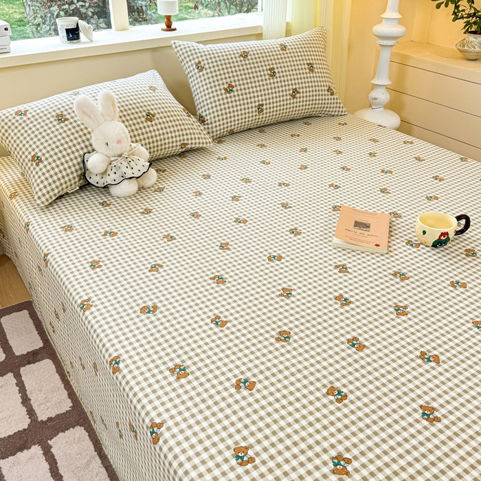 91家纺网 家纺一手货源 找家纺 红日子纺织品 2026新款老粗布原棉床单单床单床单单件 棕萱