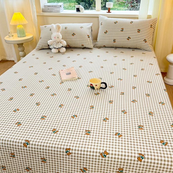 91家纺网 家纺一手货源 找家纺 红日子纺织品 2026新款老粗布原棉床单单床单床单单件 棕萱