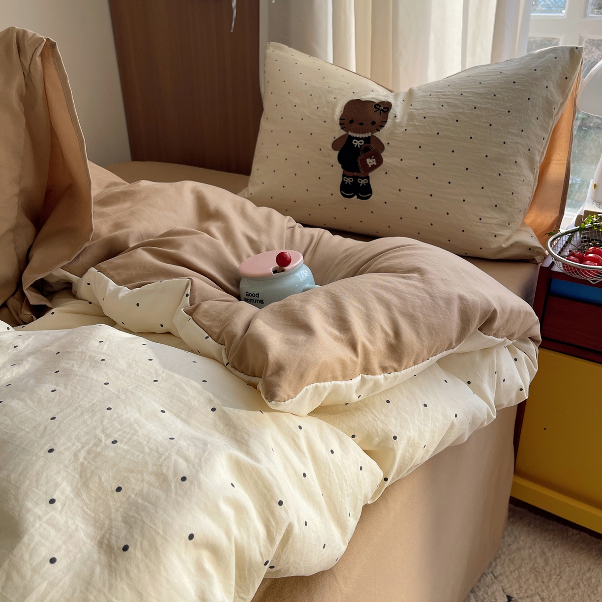 91家纺网 家纺一手货源 找家纺 沐慕 2026新款大贴布绣云朵棉四件套 Coco小姐