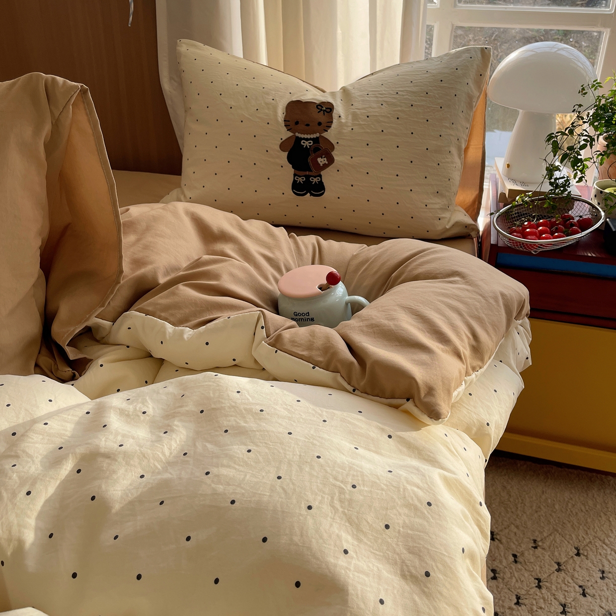 91家纺网 家纺一手货源 找家纺 沐慕 2026新款大贴布绣云朵棉四件套 Coco小姐