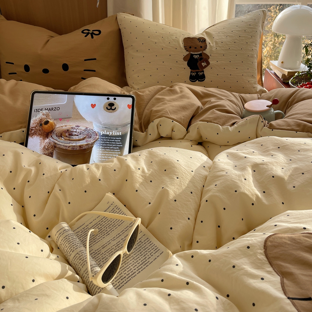 91家纺网 家纺一手货源 找家纺 沐慕 2026新款大贴布绣云朵棉四件套 Coco小姐