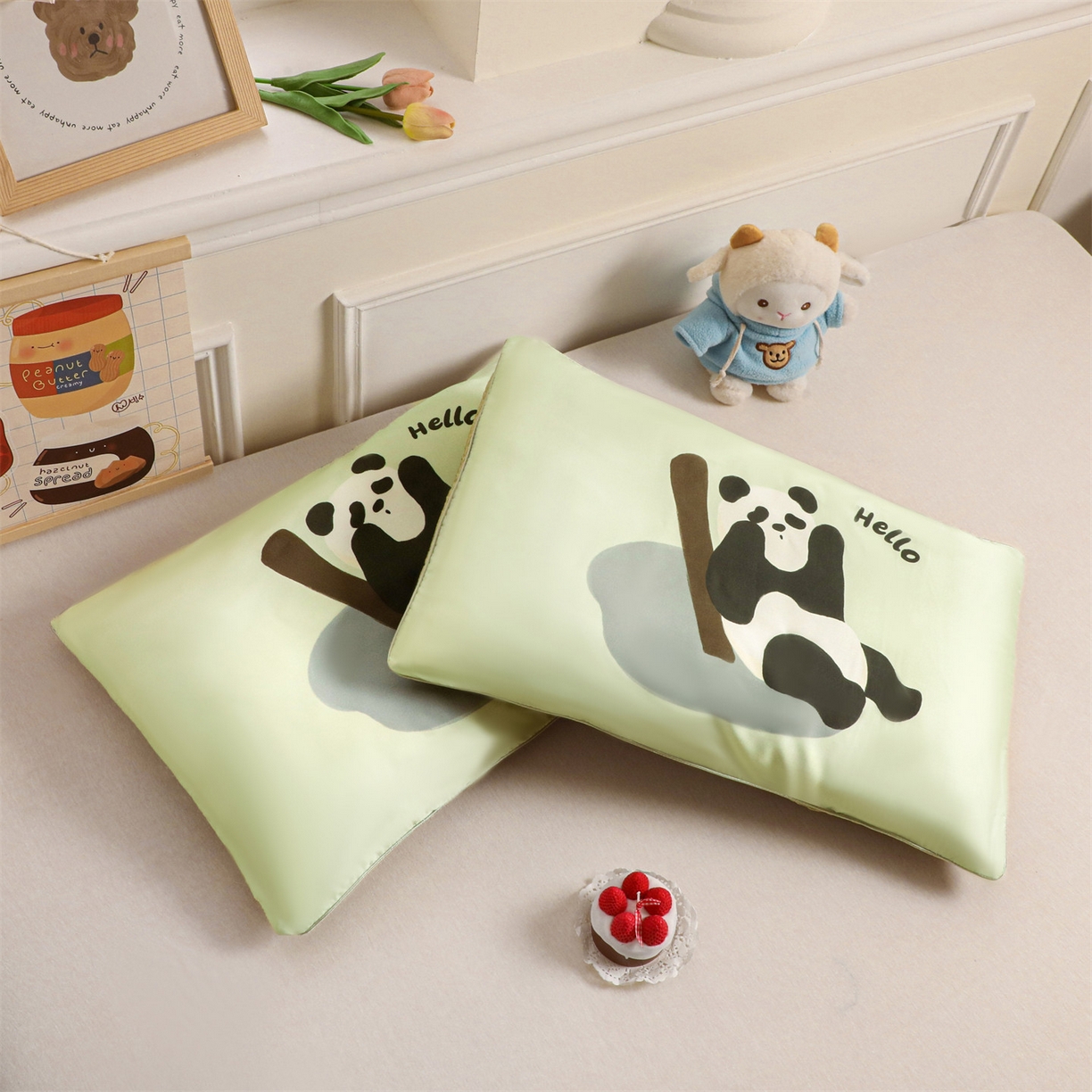 91家纺网 家纺一手货源 找家纺 布凡家居 2026新款A类60支莱赛尔天丝枕套 枕套单件 熊猫竹