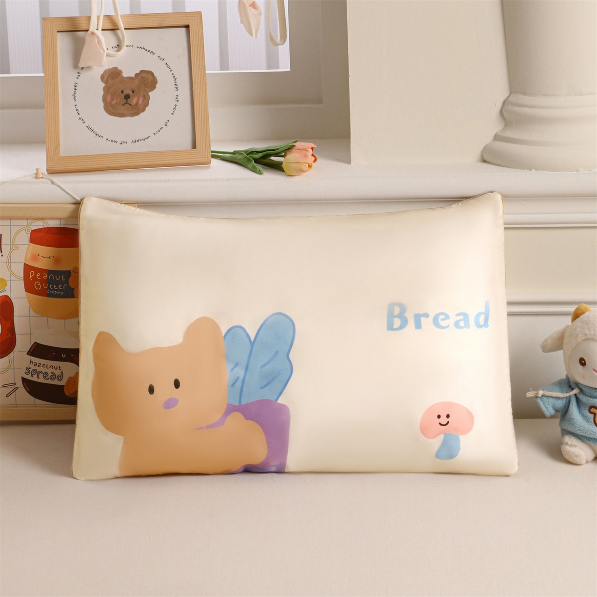 91家纺网 家纺一手货源 找家纺 布凡家居 2026新款A类60支莱赛尔天丝枕套 枕套单件 萝卜熊