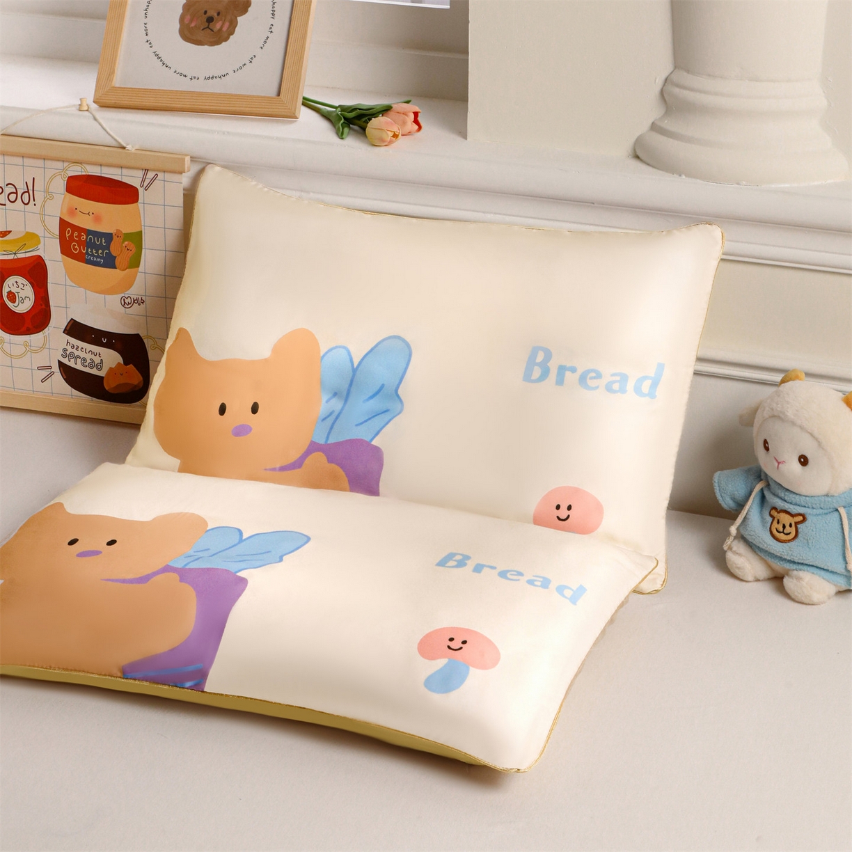 91家纺网 家纺一手货源 找家纺 布凡家居 2026新款A类60支莱赛尔天丝枕套 枕套单件 萝卜熊