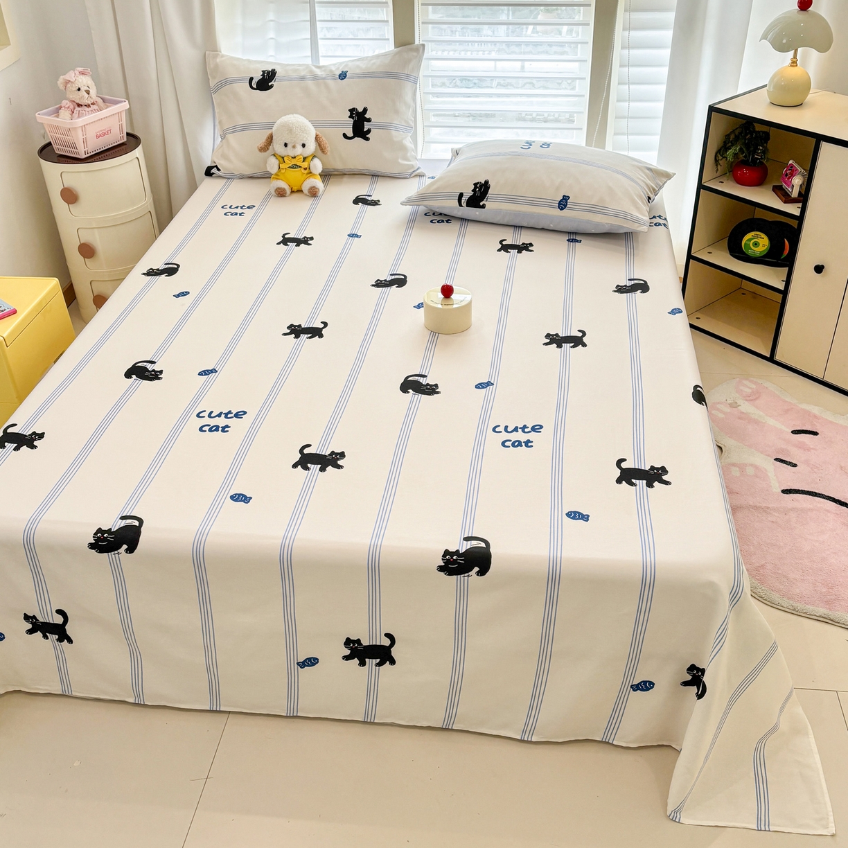 91家纺网 家纺一手货源 找家纺 雅居纺家纺 2026新款A版全棉B版凉感夏被夏凉被空调被 夏被 可爱小猫