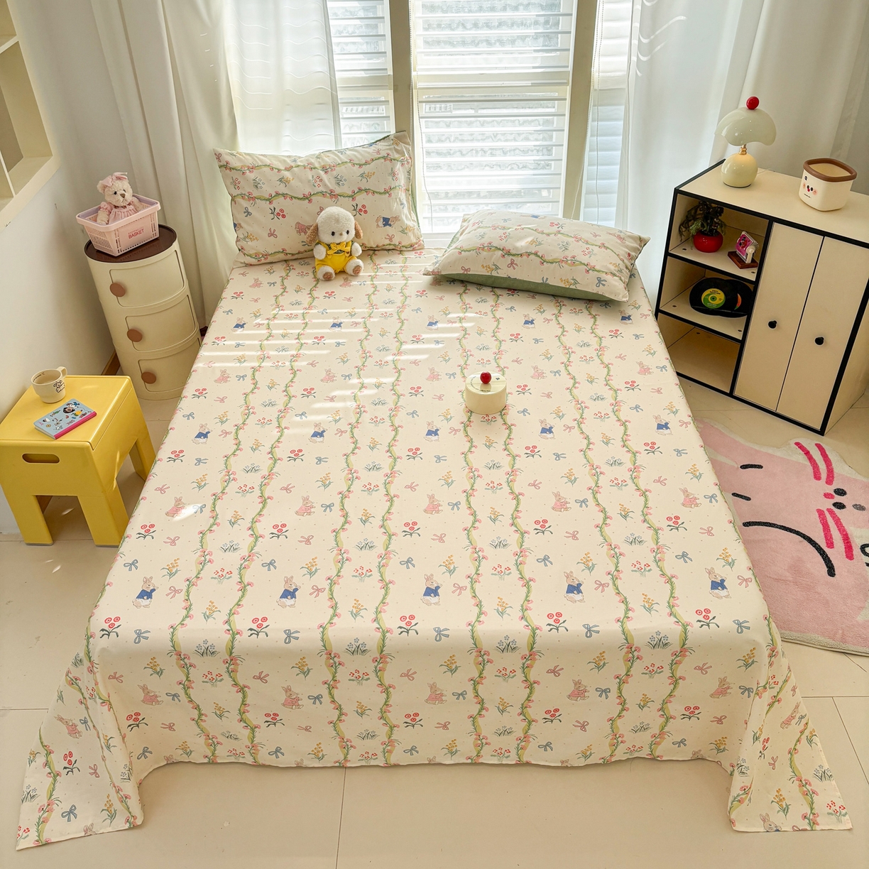 91家纺网 家纺一手货源 找家纺 雅居纺家纺 2026新款全棉纯棉单床单床笠枕套单件单品系列 单品 花园秘境