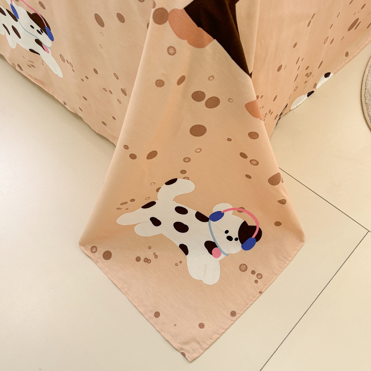 91家纺网 家纺一手货源 找家纺 雅居纺家纺 2026新款全棉纯棉单床单床笠枕套单件单品系列 单品 斑点狗