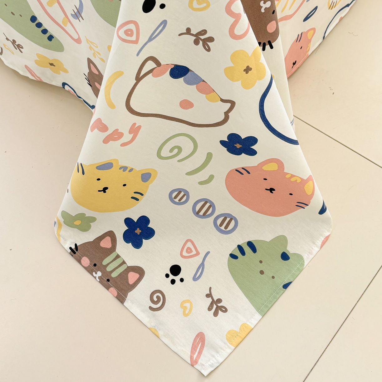 91家纺网 家纺一手货源 找家纺 雅居纺家纺 2026新款全棉纯棉单床单床笠枕套单件单品系列 单品 趣多猫