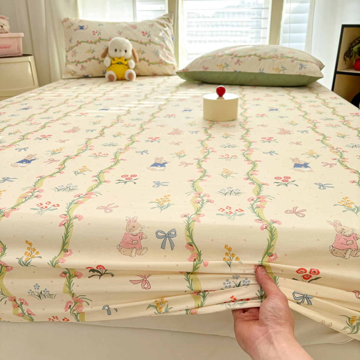 91家纺网 家纺一手货源 找家纺 雅居纺家纺 2026新款全棉纯棉单床单床笠枕套单件单品系列 单品 花园秘境