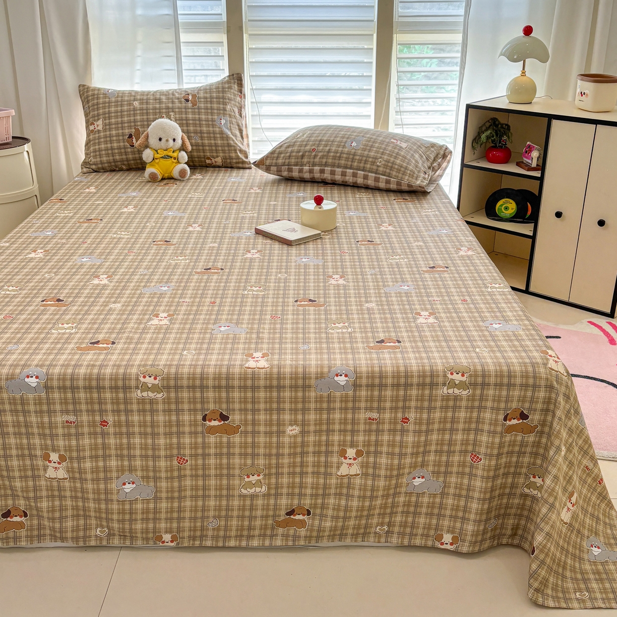 91家纺网 家纺一手货源 找家纺 雅居纺家纺 2026新款全棉纯棉单床单床笠枕套单件单品系列 单品 HI 小狗