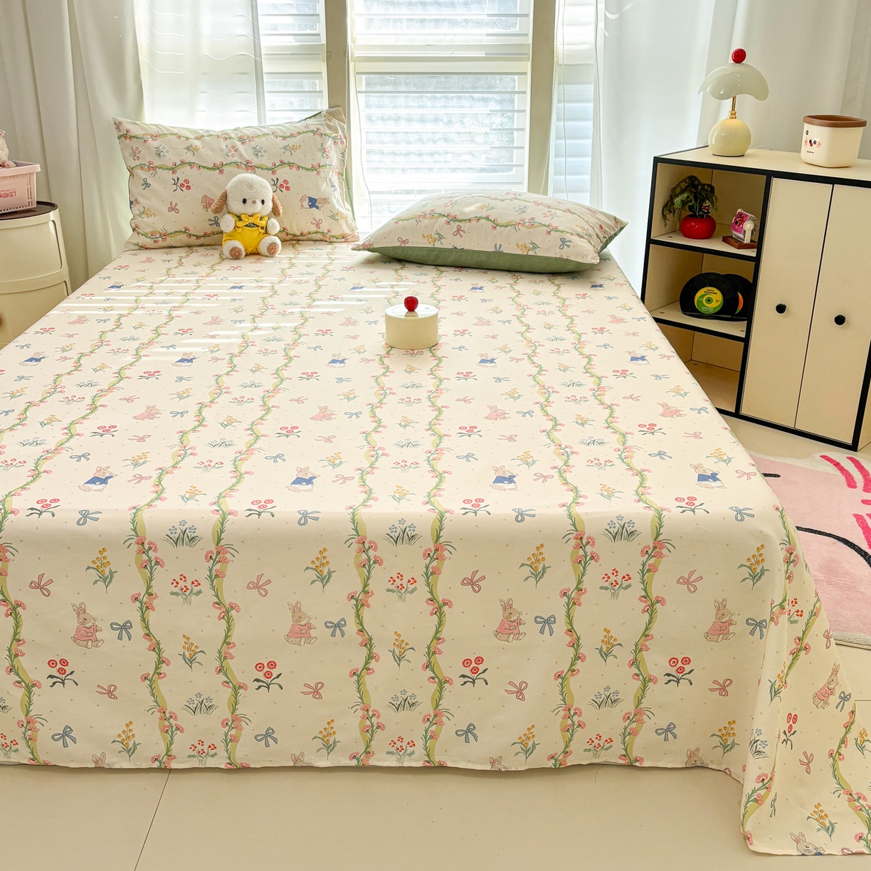 91家纺网 家纺一手货源 找家纺 雅居纺家纺 2026新款全棉纯棉单床单床笠枕套单件单品系列 单品 花园秘境