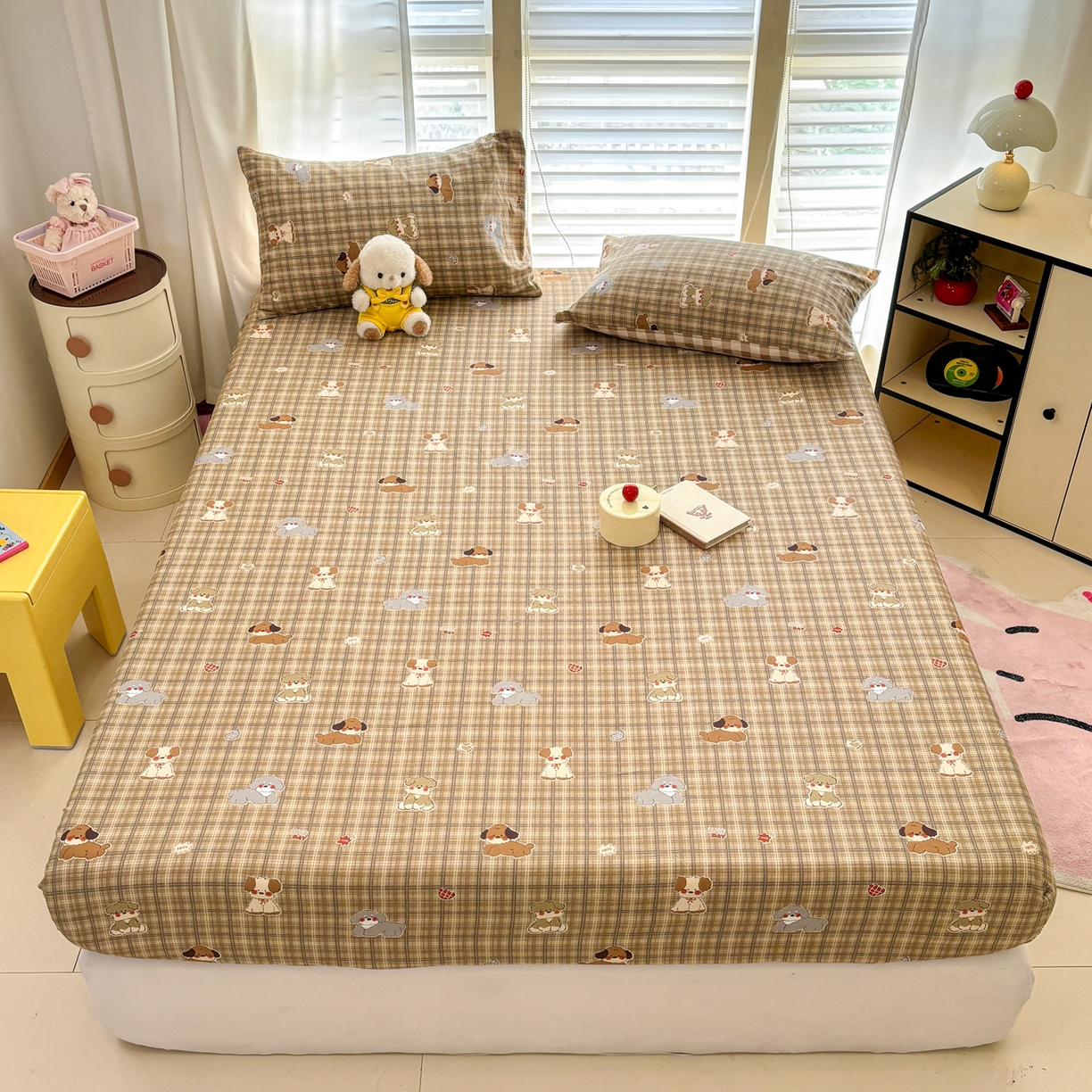 91家纺网 家纺一手货源 找家纺 雅居纺家纺 2026新款全棉纯棉单床单床笠枕套单件单品系列 单品 HI 小狗