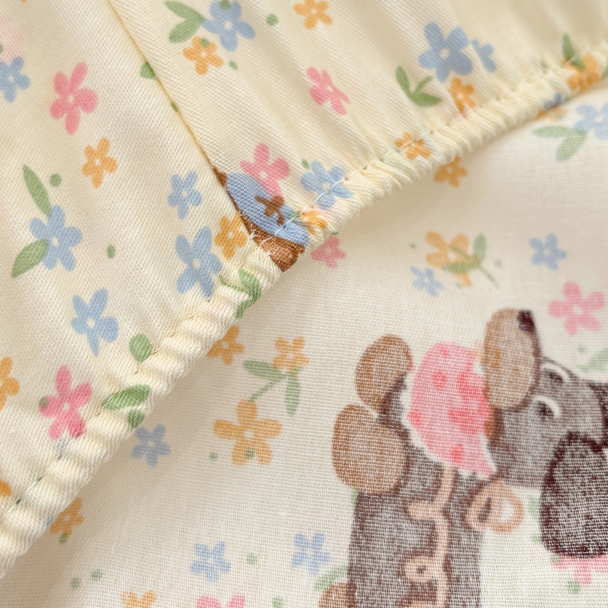 91家纺网 家纺一手货源 找家纺 雅居纺家纺 2026新款全棉纯棉单床单床笠枕套单件单品系列 单品 碎花腊肠狗